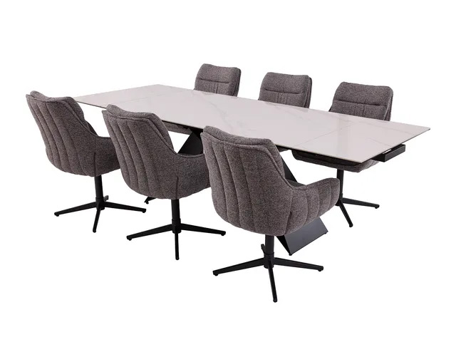 Positano Extending Table Open With Belmond Chairs